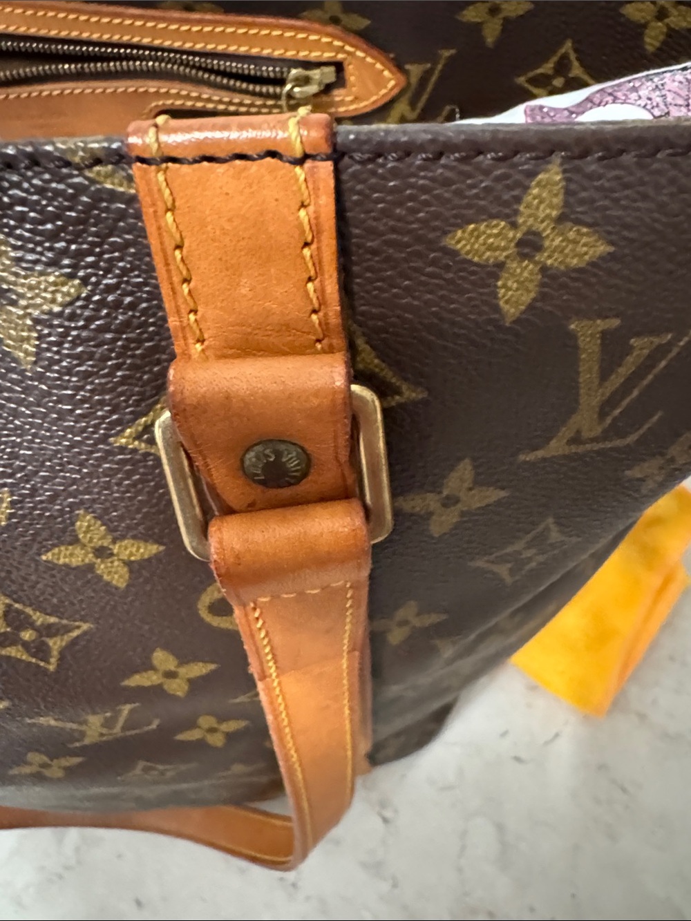 Louis Vuitton Monogram shopper Tote with Vachetta Leather Straps with COA - Picture 8 of 16